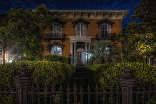 The Mercer-Williams House, featured on many ghost tours for children.
